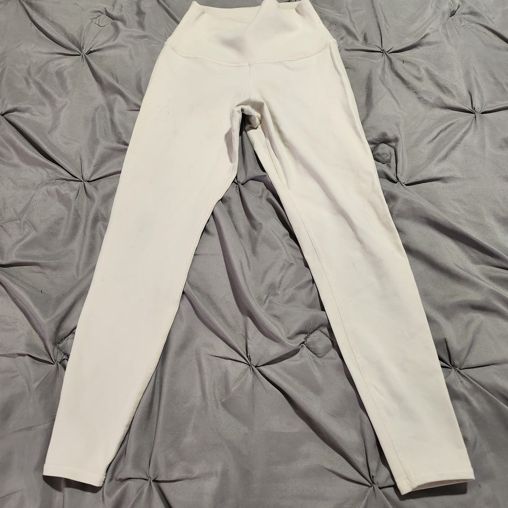 Alo Yoga High Waist Airbrush Leggings XS Bone White Athletic Yoga Pants RN87370